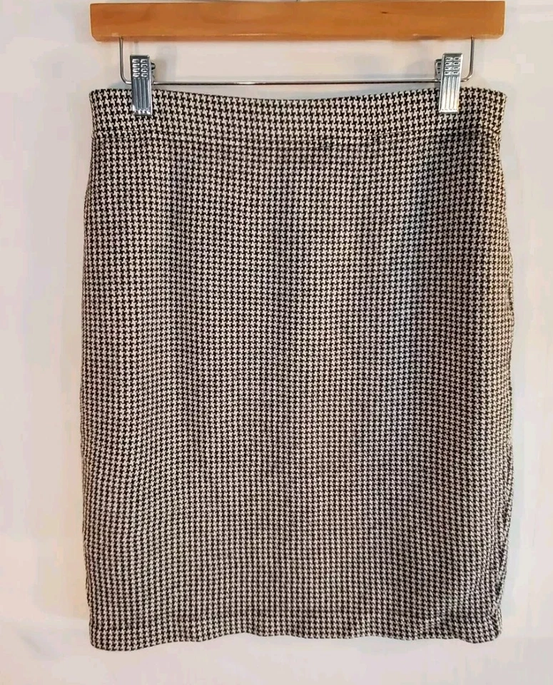 Falda lápiz pata de gallo tejida Santana para mujer colección St John cintura 27" 