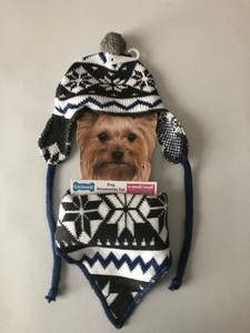 dog hat and scarf set