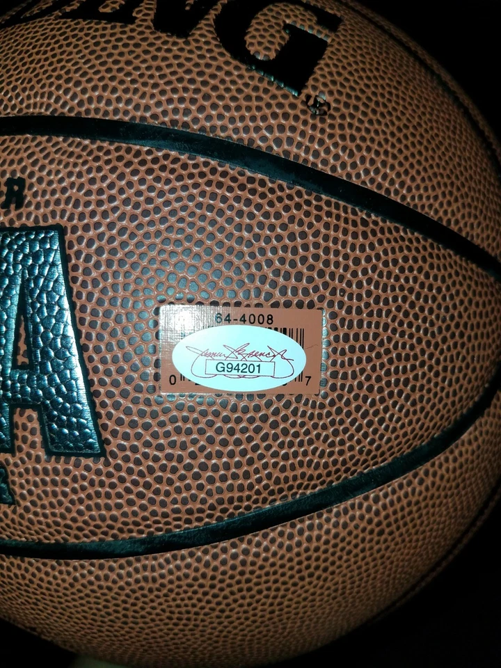 Kyrie Irving Bold Autograph Full Panel Signed Ball Roy #2 Inscription JSA COA /1 - Image 3 of 3