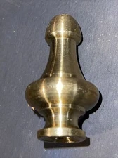 RETRO BULLET STYLE LAMP FINIAL ~ Solid Brass { 1 3/4” Tall } ~1/8 IPS Thread