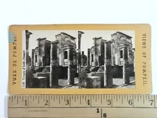 Temple of Isis Ruins Pompeii Italy Stereoview Antique c1860s Y21890