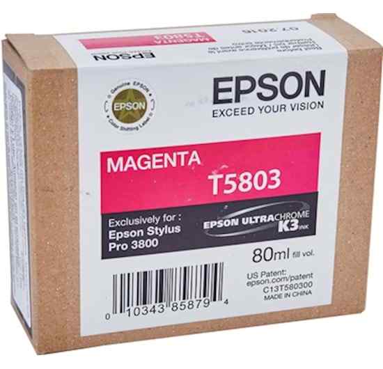 Original Epson T5803 Magenta Ink Cartridge (C13T580300) - Image 2