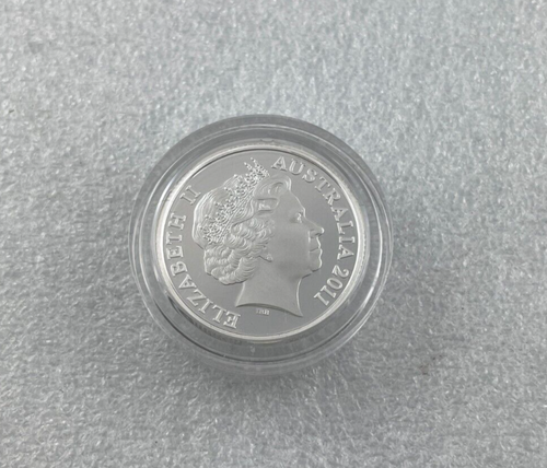 2011 Ram's Head Dollar $1 Silver Proof Royal Australian Mint 25mm Coin - Imagen 3 de 8