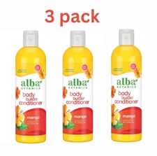 Alba Botanica Body Builder Conditioner, Mango, 12 Oz 3 Pack