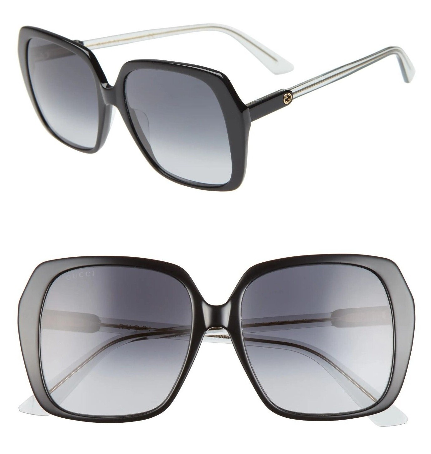 gucci 56mm oversize square sunglasses