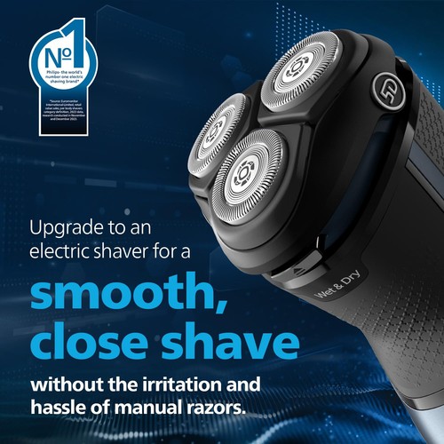 Philips Electric Shaver, 27 Self Sharpening Blades, S3144/03,Stainless Steel, - Picture 3 of 11