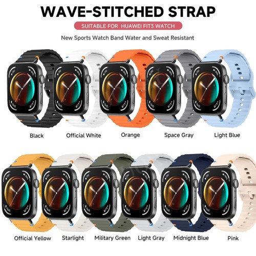 Replacement Silicone Sport Strap Band for Huawei Watch Fit 4/4 Pro/Fit 3/Fit 2 - Picture 2 of 45