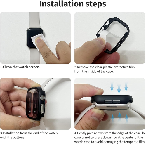 5-Pack for Apple Watch Series SE/6/5/4 Case with Screen Protector 40Mm, Hard PC - Zdjęcie 7 z 14