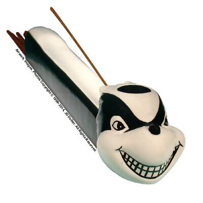 Grateful Head Skunk Ceramic Glass Tobacco Peace Pipe Incense Burner Made in  USA