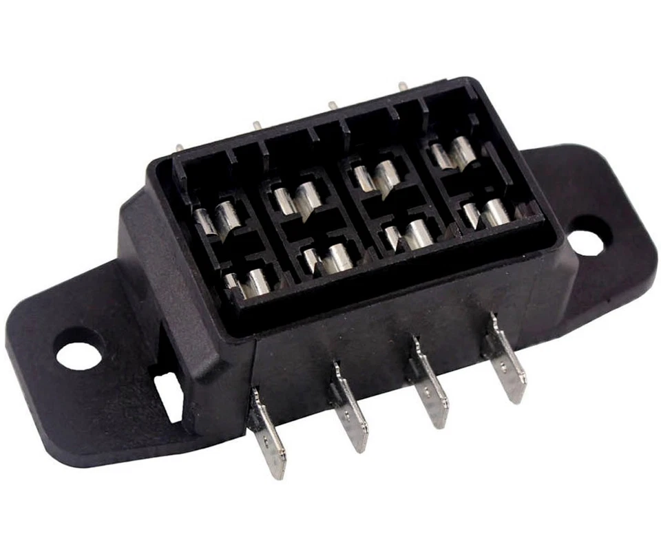 2 Pieces ATC/ATO Blade Compact 4 Way Circuit Boat Auto Fuse Box Block Holder - Image 3 of 4