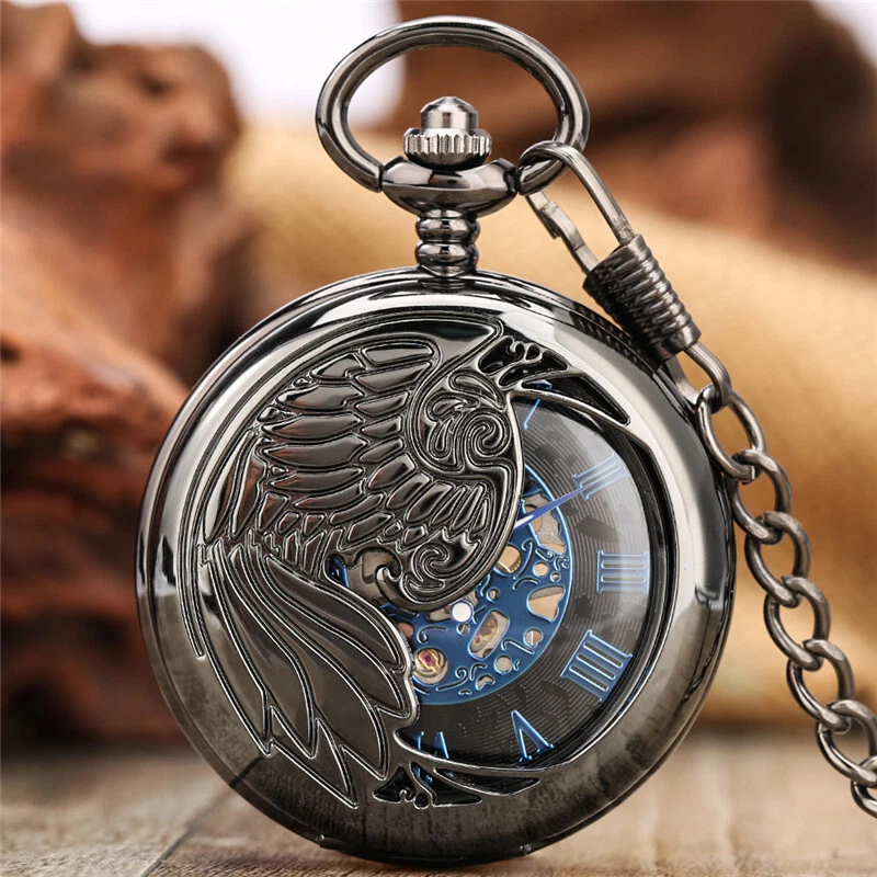 Blue outlet pocket watch