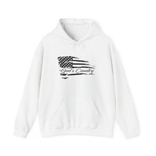 Gods Country American Flag Heavy Blend Hoodie - Hooded Sweatshirt