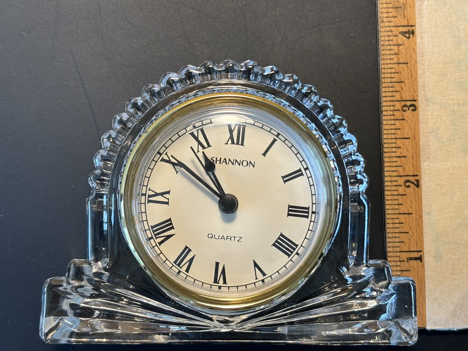 Crystal SHANNON Quartz Mantle Clock Designs of Ireland Roman Numerals