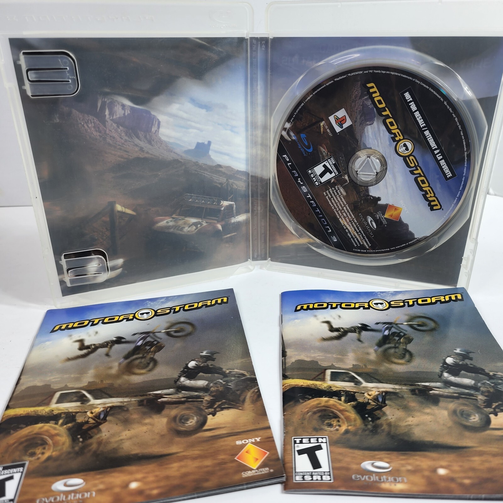 Motorstorm (Sony Playstation 3, PS3, 2007) Includes Manual