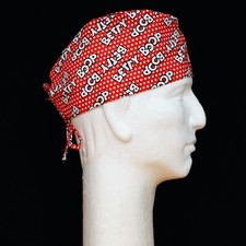Betty Boop on Red Theme Scrub Hat