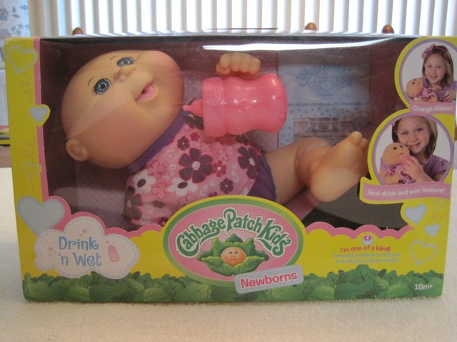 cabbage patch drink and wet doll