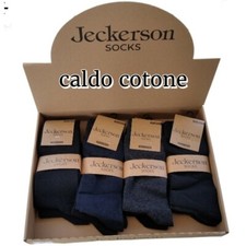 Set 12 Calze corte Uomo Jeckerson tg 40/46 Caldo Cotone calzini blu nero grigio