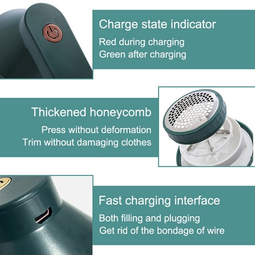 USB Hairball Trimmer Portable Rechargeable Lint Remover Electric Sweater Brush - Picture 6 of 16