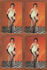 4 Swap Vintage Sexy Lady  Pinup Photo Playing Cards  1930's - 1940s