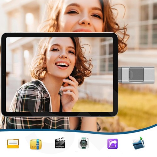 128 GB SILBER 3.0 USB-Stick Memory Stick 3 in1 USB-C/PC/iPhone - Bild 5 von 6