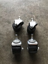 4 Pack Of Shepherd Bassick 7/16 Dia 1-1/2” Long Grip Ring Stem Casters Wheels