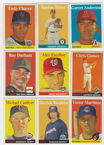 84 Different 2007 Topps Heritage as shown- 1958 Topps Retro - Picture 7 of 10