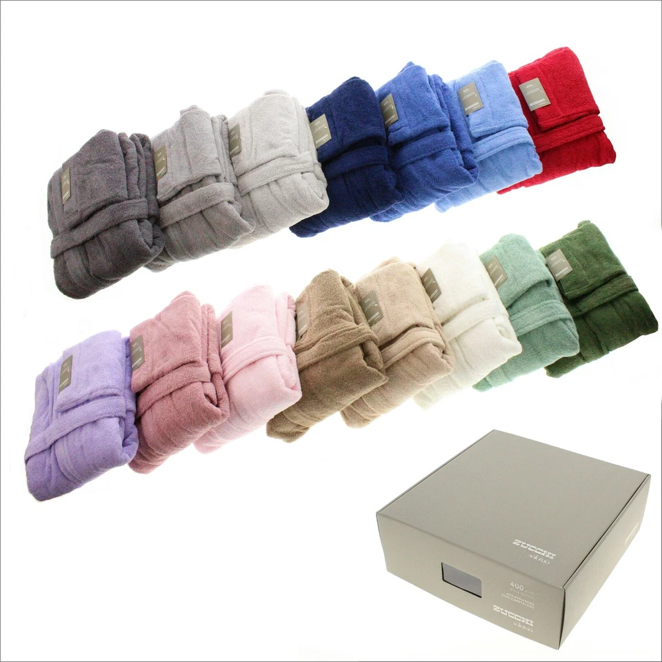 Accappatoio Zucchi Spugna con cappuccio Solotuo uomo donna S M L XL XXL 400 gr
