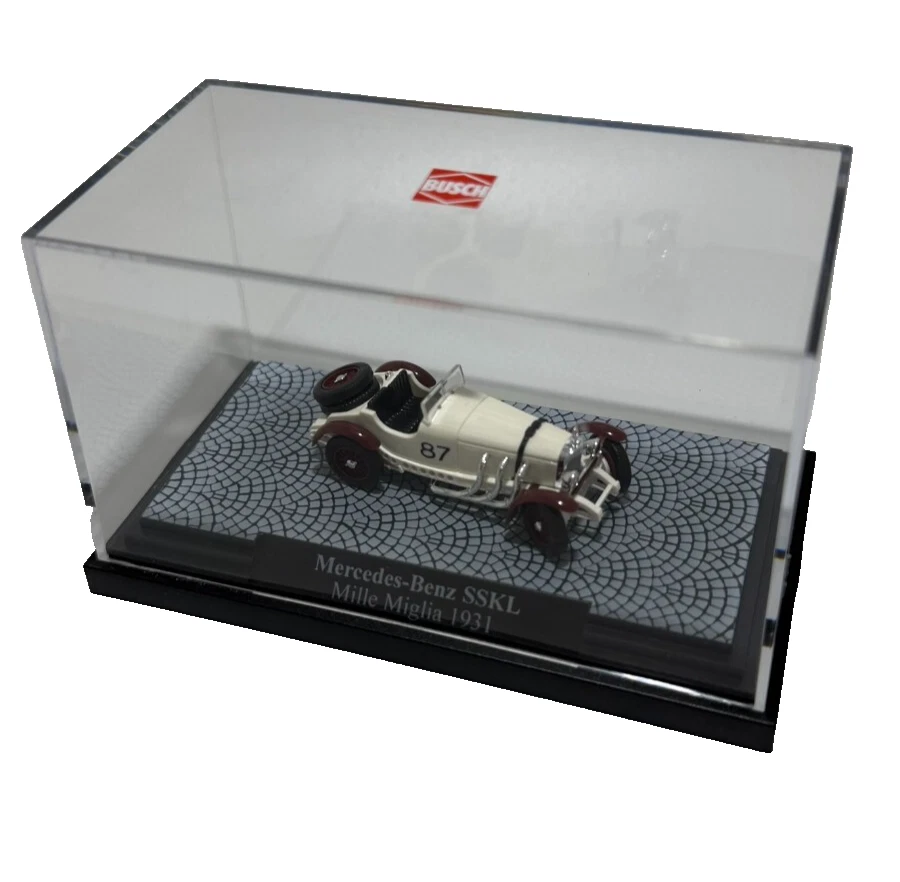 New Old Stock, 1931 Mercedes Benz SSKL ,MilleMiglia ,Busch, 1:87scale ,483031 - Image 4 of 4
