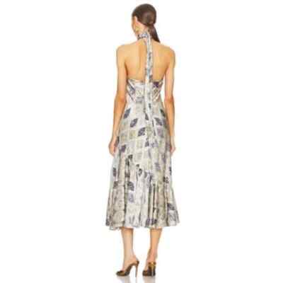 NWOT Cinq a Sept Diamond Sea Melissa 100% Silk Dress - Halter Patterned Maxi | eBay NWOT Cinq a Sept Diamond Sea Melissa 100% Silk Dress - Halter Patterned Maxi | eBay