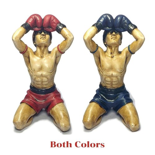 Muay Thai Boxing Statue Figurine Wai Khru Martial Art Resin Gift Size 9" Set B - Picture 13 of 34