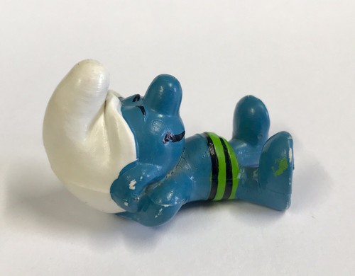 VINTAGE 1970 SUNBATHER SMURF Pitufo Schtroumpf Schlümpf by SCHLEICH PEYO / - Picture 2 of 5