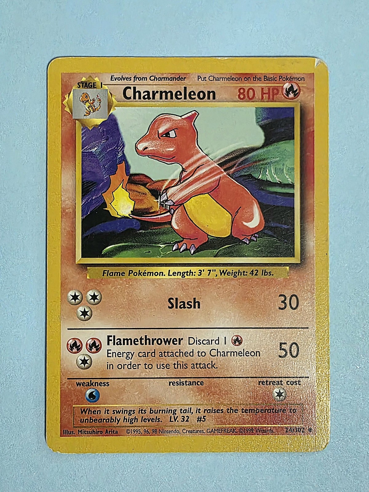 1999 Charmeleon 24/102 - Base Set - LP Pokémon TCG - WotC