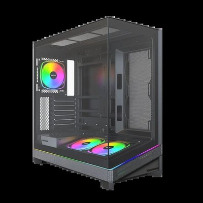 Montech Sky 3 PC-Gehäuse, Midi-Tower, ATX, ARGB, Tempered Glass - schwarz