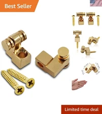 2 Pcs Gold Guitar Roller String Tree – Enhances Performance & Tuning Stability