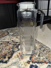 Pasabahce 43.5 oz Frigo Carafe/Jug Glass Refrigerator Pitcher White Lid