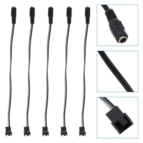 5 PCS Netzteilkabel Gleichstromanschluss Lüfter Verlängerungskabel - 第 1/12 張圖片