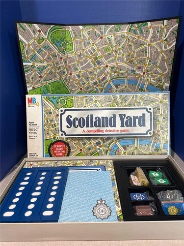 Vintage Scotland Yard Board Game Milton Bradley 1985 Detective Game Complete