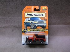 MATCHBOX 1998 #11 RED CHEVROLET CHEVY SNOW PLOW HIGHWAY MAINTENANCE DUMP TRUCK