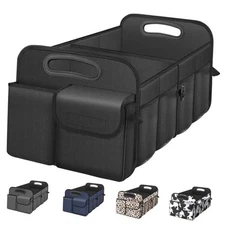 Femuar Car Trunk Organizer with Large Capacity Waterproof Car Standard Black