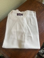 Mulberry England Women Cotton Cream White T Shirt Size 8