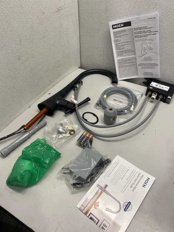 Grifo de cocina con sensor de onda Moen 9126EWBL (negro mate) Foto 4 de 4