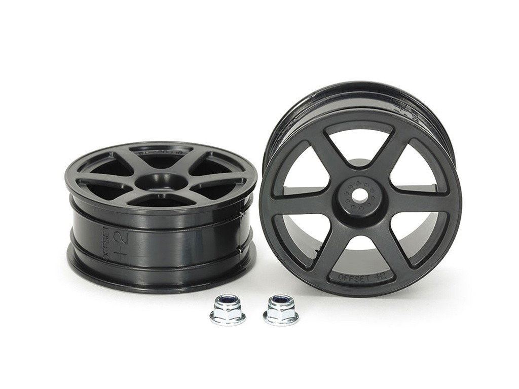 Tamiya Medium-Narrow 6 Spoke Wheels Offset +2mm (One Pair)
