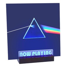 Now Playing Vinyl Record Stand - LED Light Vinyl Record Display, Wooden Stora...