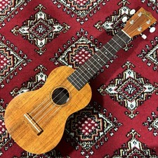 Famous FS-5G Soprano Ukulele Hawaiian Koa Body Soft Case Used