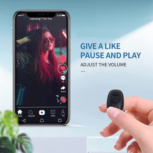 Bluetooth Remote Control Page Turner, Cell Phone Camera Shutter Selfie6467 - Imagen 4 de 7