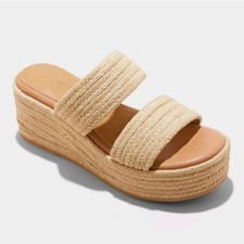 WOMEN KAYLI JUTE TWO BAND WEDGE HEELS UNIVERSAL THREAD