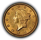 1854 G$1 Liberty Head Gold Dollar - Authentic US Coin - AU - SKU-G6012