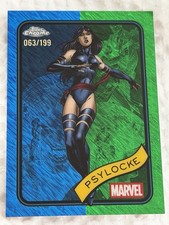 2025 Topps Chrome Marvel #135 PSYLOCKE Blue & Green Shimmer Refractor /199
