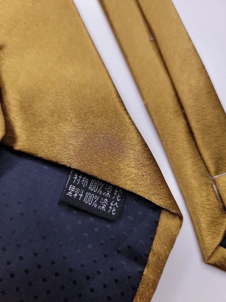 Corbata formal para hombre D Berite 58"Lx4"W corbata de cuello marrón Foto 4 de 4