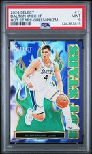 2024 PANINI SELECT HOT STARS GREEN PRIZM #11 DALTON KNECHT PSA 9